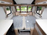 The front make-up double measures 2.01m x 1.50m – read more in the Practical Caravan Coachman Vision 450 review