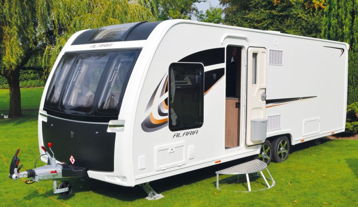 The dark front is in keeping with other luxury Lunar caravans and the Alaria TI has a 1782kg MTPLM