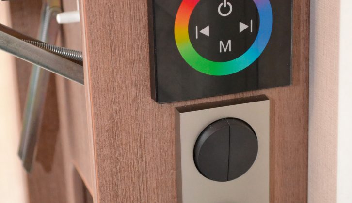 An RGB switch lets you pick your mood lighting – very snazzy!