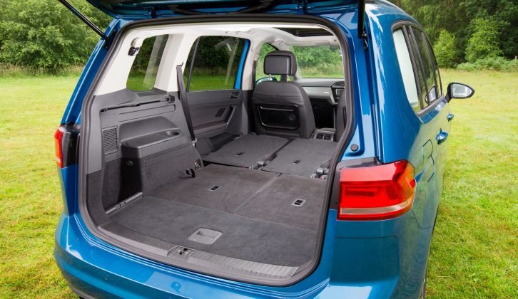 The VW Touran's maximum boot capacity is a whopping 1857 litres