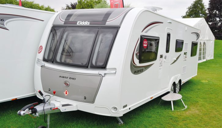 Despite its width, we don't think this twin-axle Elddis looks too big, thanks to the sleek decals and two-tone front