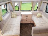Extensions to the ends of the seat bases make the Elddis Avanté 840's sofas even more comfortable