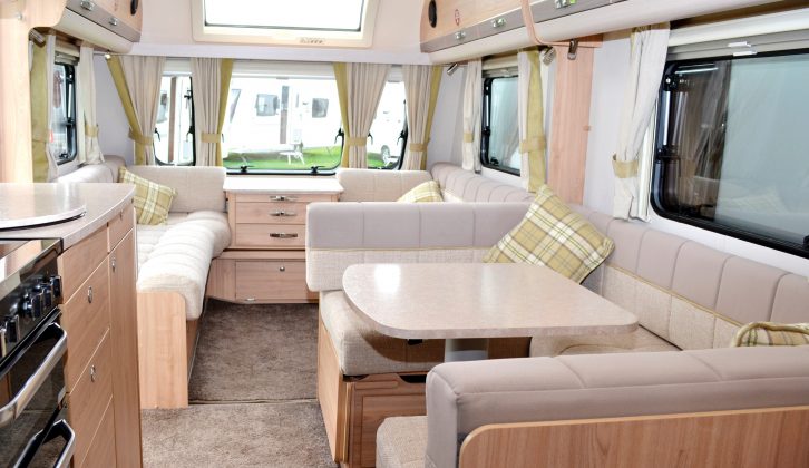 Two large lounges, good lighting and a lively colour scheme mean that the 840 should be a great party van