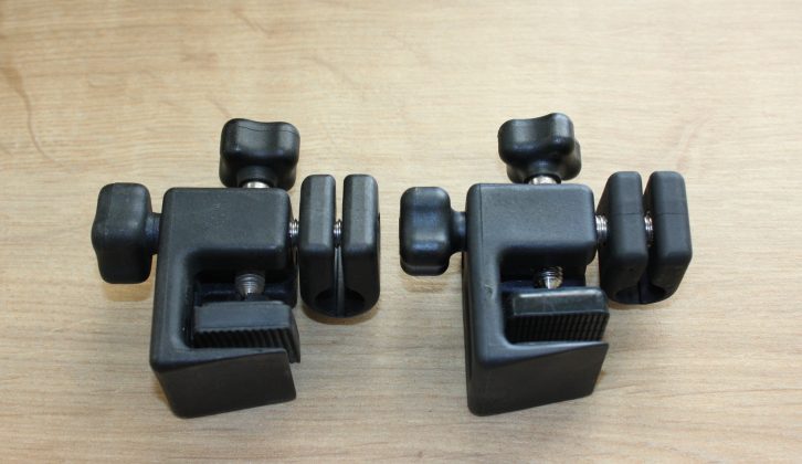 The differences are small but meaningful – old (left) and new clamps