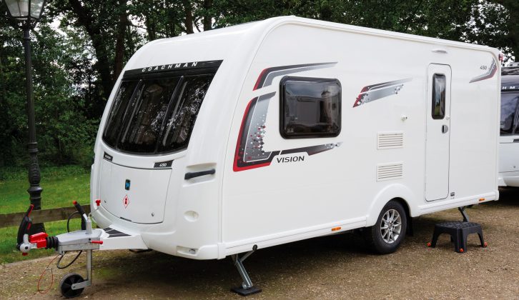 Here's the Coachman Vision 450, an end-washroom van we also review this month