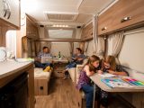 The sofas are great for lounging and with the dinette in use, this family van gives everyone their own separate space
