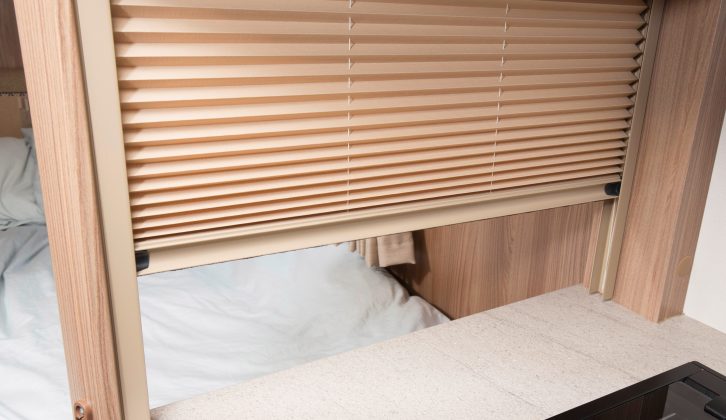 This blind gives the occupants of the fixed double bed privacy