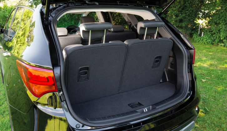 With all seven seats in place, the Santa Fe can't offer a huge amount of luggage space