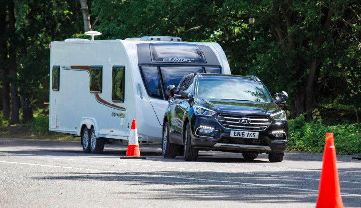 The Hyundai Santa Fe is a car we'd be happy to tow a caravan with over long distances