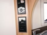 In the Bailey Pegasus Verona, you'll find the heating controls are on the kitchen bulkhead