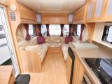 Wraparound seating makes the Bailey caravan’s lounge a very sociable space