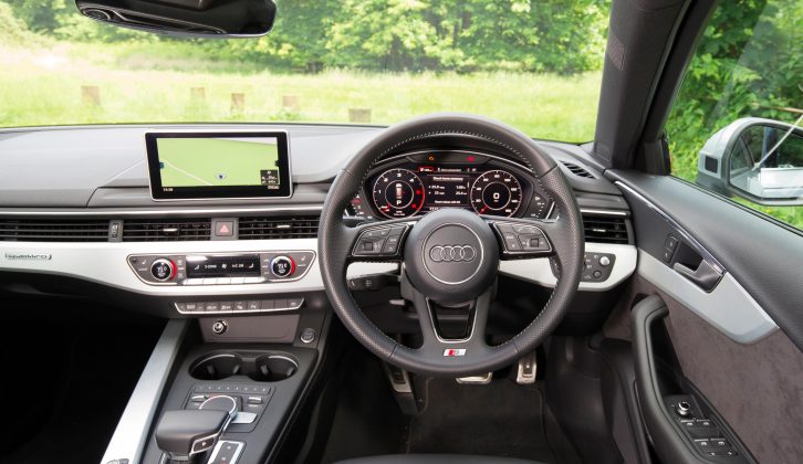 The Audi Drive Select system gives drivers a choice of suspension modes and also alters steering weight and gearbox settings