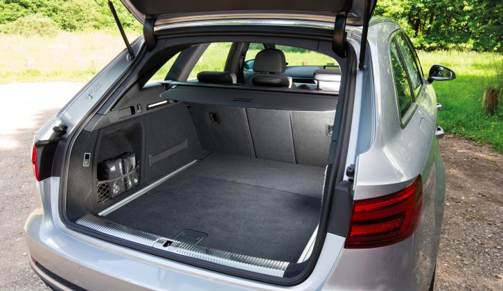 A 505-litre boot capacity with a 104cm depth is on a par with other compact executive estates