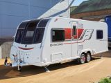 This twin-axle, 2017-season Bailey caravan rides on an Al-Ko chassis with an AKS hitch, ATC and shock absorbers