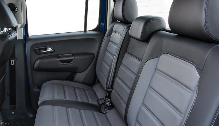 Thanks to its width, there's enough space for three adults across the back seat
