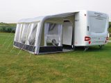 The Ventura Pascal 390 weighs 31.2kg and you can order IXL glassfibre rear legs to keep the awning against the caravan (£25 each)