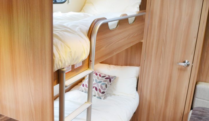 The 560-5 has been built with families in mind – check out these bunks!