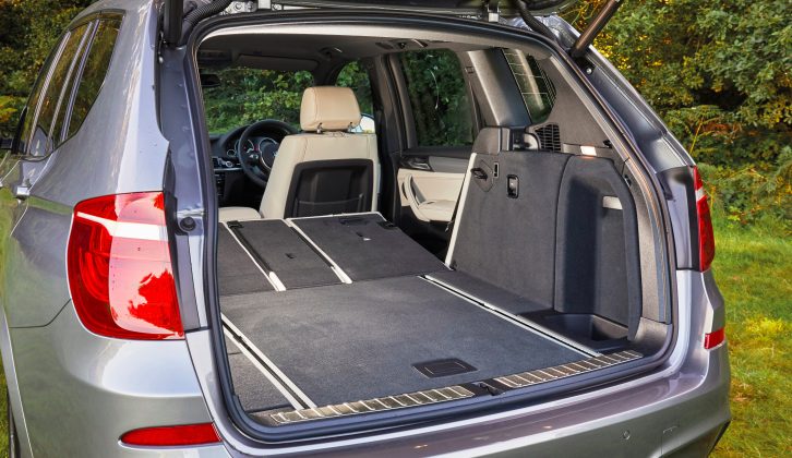 It is easy to fold the BMW X3's rear seats to reveal a 1600-litre boot