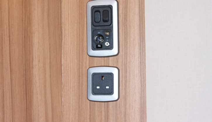 The original fittings in our Lunar Clubman, with light switches, 12V and 230V sockets
