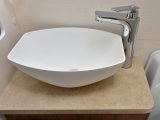 This stylish hand basin is new for 2017 – read more in the Practical Caravan Venus 590/6 review