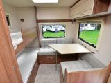 The side fixed bunks have plenty of head room and their own windows – this area is perfect for children to enjoy in the daytime