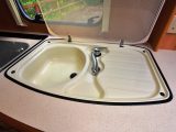 You'd not believe this used caravan was 14 years old! The sink is in as-new condition and has a combined drainer