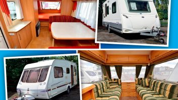 Affordable family caravan holidays could be just around the corner – the Caravelair had a price of £6995, the Swift stickered at £5495