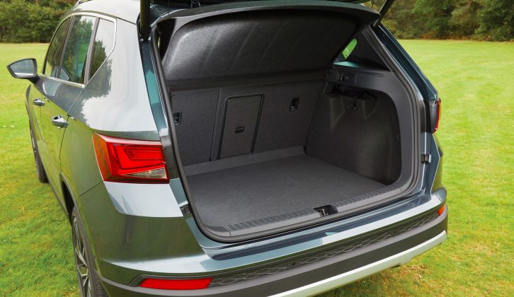 With the rear seats in place, our 4Drive Seat Ateca test car has a 485-litre boot – two-wheel-drive versions have a 510-litre capacity