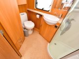 There’s good floor space in the washroom, with a large shower and plentiful wardrobe storage