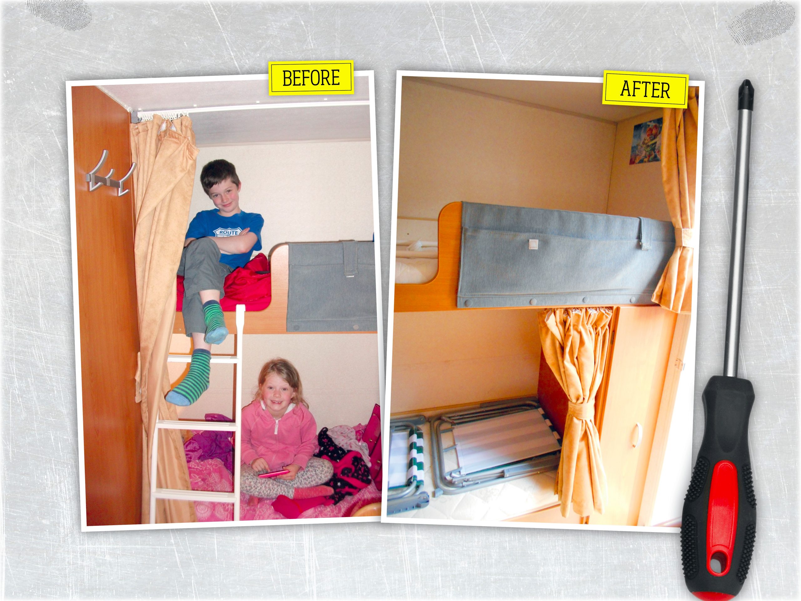 How To Split A Bunk Bed Curtain In Your, Caravan Bunk Bed Diy