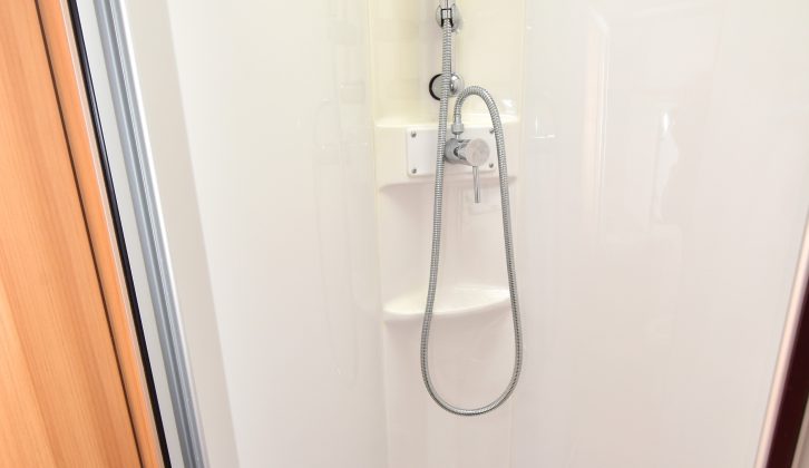 The Delta TI's separate shower is fully lined and of a good size