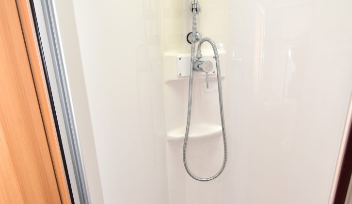 The Delta TI's separate shower is fully lined and of a good size