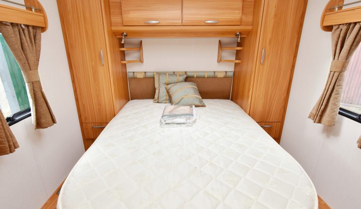 As well as an island bed, the Lunar's rear bedroom is well served by storage options and reading lamps, as well as domestic-style curtains