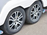 As with the Delta, smart alloy wheels are fitted to this Swift caravan