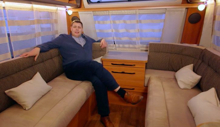 Our Group Editor gets comfortable in this Hymer's lounge – but is it enough to warrant its hefty price?