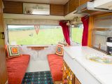 This vintage caravan has a bright and roomy rear lounge