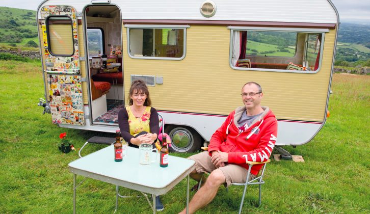 Faye Bates and Simon Shelton’s Ci Europa has been transformed from a hi-tech hideaway into a cosy, quirky home on wheels