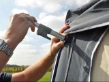 The metal poles fit into the front and give the Kampa Classic Air Expert 380 extra stability, so take a look even if you prefer traditional caravan awnings