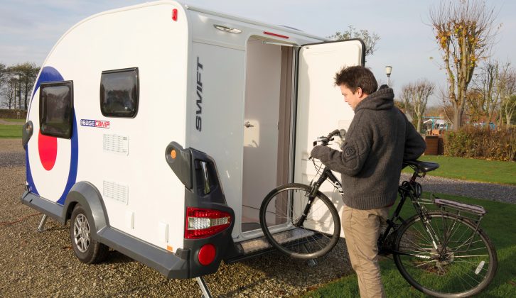 There's quite a step up into the caravan, which can make it hard getting in or loading kit