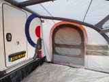 The awning's curved contours mirror the van’s, but they make it a little tricky to assemble