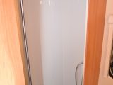 The separate shower cubicle, which is squeezed behind the mirror near the entrance door, isn’t the largest we have seen