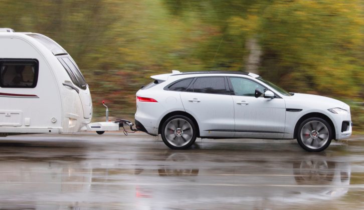 The braking test – albeit in the wet – was the one time the F-Pace disappointed us when towing