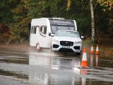Despite the wet conditions of our tow test, the Jaguar F-Pace was strong, stable and in control of the caravan at all times