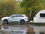 The F-Pace stands 473cm long, has a 2400kg maximum towing limit and a 100kg towball limit