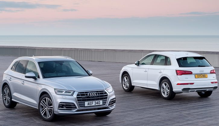 The new Audi Q5 is lighter than before by up to 90kg, depending on the model – but caravanners will be pleased to learn it is no featherweight