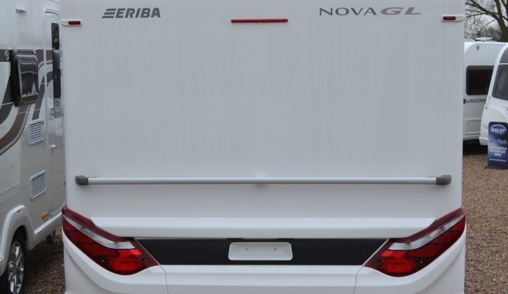 It says 'Eriba' on the rear panel, as that's what it is sold as in its home market – the long, solid grabhandle could be needed to manoeuvre this heavy van