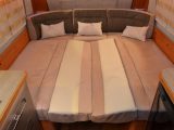 The Hymer Nova GL 470's lounge converts into a massive 2.01m x 2.10m double bed, or you can use the sofas as 2.01m x 0.66m single beds