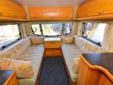 This was the standard upholstery on 2004 models – the LV485 has a large front lounge that can be made up into a double bed
