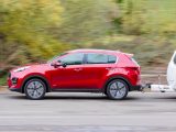 The 448cm-long Kia Sportage felt very secure towing at 60mph