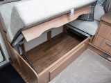 To help you use your 154kg payload, stow items under the sofa by lifting the seat base or opening an access flap